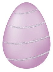 Purple Easter Egg with Glitter Pattern