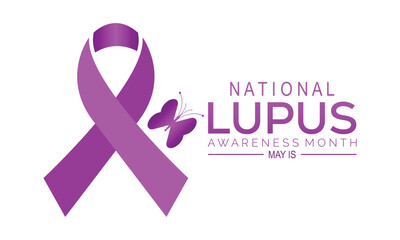 Lupus Awareness Month observed in May. banner design template Vector illustration.