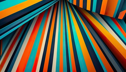 Randomized stripes in complementary colors  Generative AI