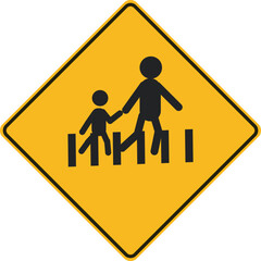 vector sign pedestrian crossing the road, stop, human sign, walking sign, be careful. traffic sign, urban.