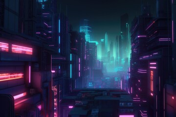 A futuristic cityscape - cyberpunk