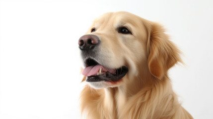 Fototapeta premium animal on the white Background dog Golden retriever generative ai