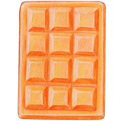 watercolor hand drawn chocolate bar