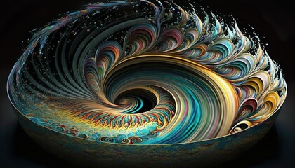 An animated swirl of colors that slowly fades to black  Generative AI
