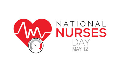 National Nurses day is observed every yerar in May. banner design template Vector illustration background.