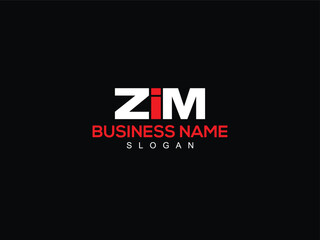 Minimalist ZIM Clothing Logo, Initial ZI zim Business Letter Logo For Your Shop - obrazy, fototapety, plakaty