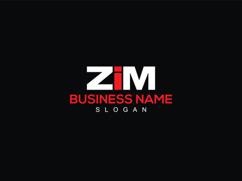Minimalist ZIM Clothing Logo, Initial ZI zim Business Letter Logo For Your Shop