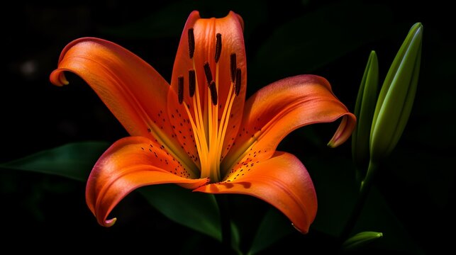 Orange Lily in the Garden