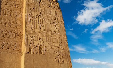 The temple of Kom Ombo in Aswan, Egypt