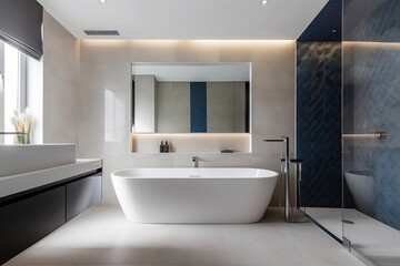 Luxurious and Chic: A Bright and Stylish Bathroom Fit for Royalty, AI Generated