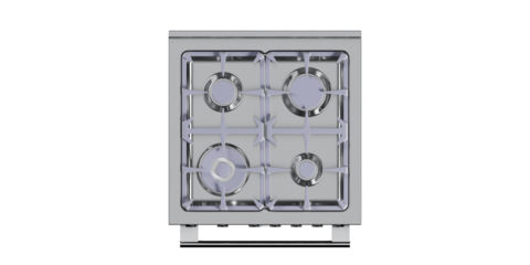 Top view of the gas hob