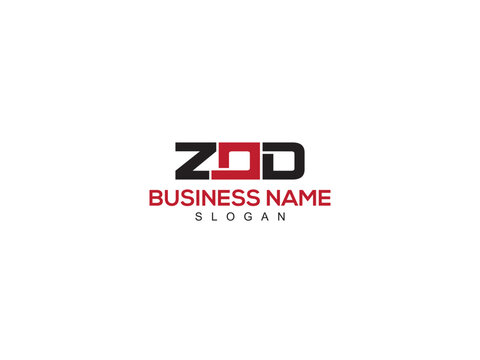 Initial ZOD z o d Alphabet Letter, Typography zod Logo Icon Vector
