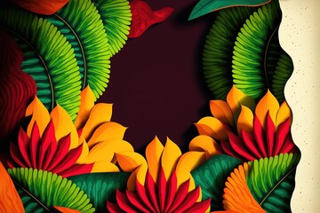 south Indian Kerala festival happy onam greetings background. vector illustration design. Generative Ai.