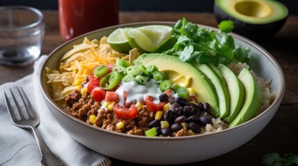 Texmex ground meat mexican food