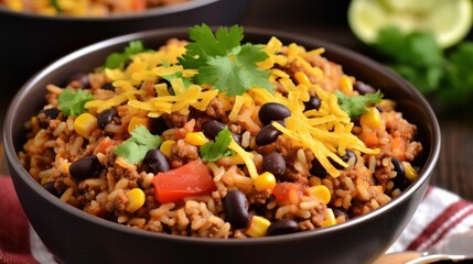 Texmex ground meat mexican food