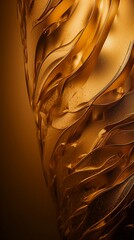 Elegant Golden Background with Shimmering Textured Pattern, Generative AI