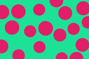 seamless pattern with round circles cyan blue and magenta