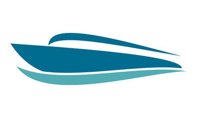 simple ship icon vector logo