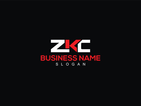 Professional ZKC Latter Logo, Financial ZK zkc Logo Letter Stock Vector