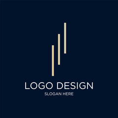 Abstract Geometric Finance Stock Exchange, Stock Cart Logo