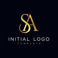 SA Elegant Luxury Initial Letter Logo Template