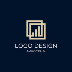 Abstract Geometric Finance Logo Template