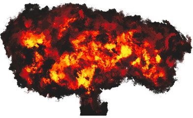 Massive Fireball Explosion High Resolution PNG Cut Out