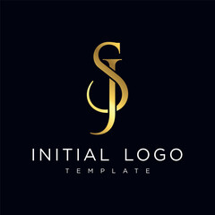 SJ Elegant Luxury Initial Letter Logo Template