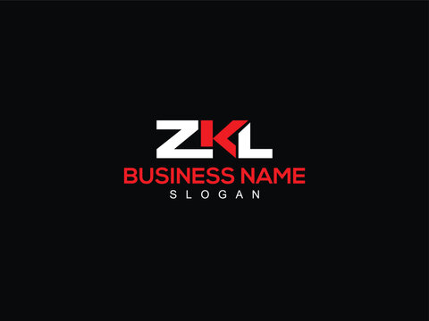 Minimal Elegant Creative ZKL zk Art Logo, Capital Letters ZKL Logo Icon For Your Business