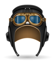 retro style pilot helmet vector illustration © kontur-vid