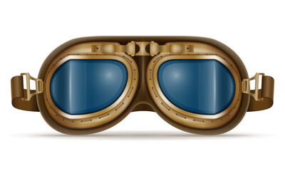 retro style pilot glasses vector illustration © kontur-vid