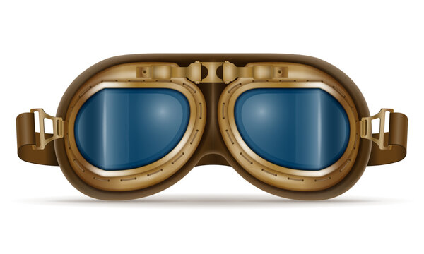 retro style pilot glasses vector illustration