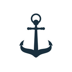 Anchor vector icon on white background