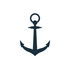 Anchor vector icon on white background
