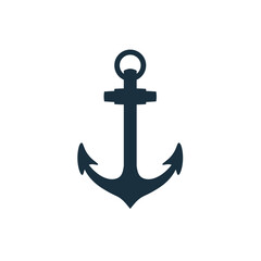 Anchor vector icon on white background