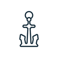 Anchor vector icon on white background