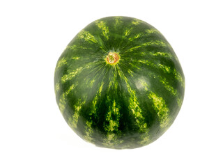 Ripe watermelon isolated on white background. Juicy watermelon. Close-up.