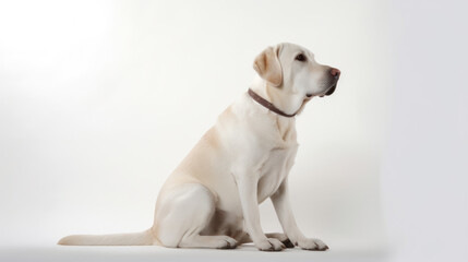 animal on the white Background dog Labrador Retriever  generative ai