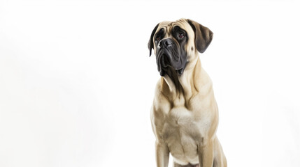Obraz premium animal on the white Background dog English Mastiff generative ai