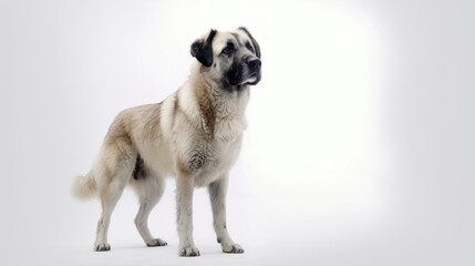 Naklejka premium animal on the white Background Central Asian shepherd dog generative ai