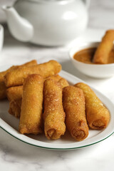 spring roll on the table
