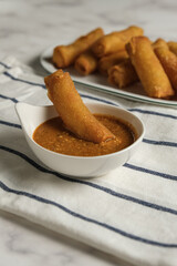 spring roll on the table
