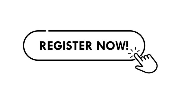 Register now logo template illustration