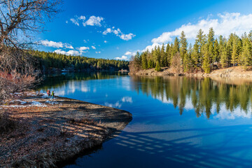 Spokane River at the Mouth of Deep Creek in Riverside State Park