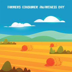 farmers consumer awareness day. Design suitable for greeting card poster and banner
