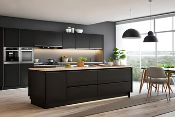 Beautiful Kitchen Interior with Stylish Furniture