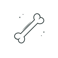 Dog bone food cartoon vector illustration, animal food icon concept design.