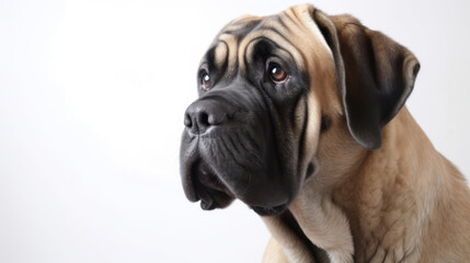 Obraz premium animal on the white Background dog English Mastiff generative ai