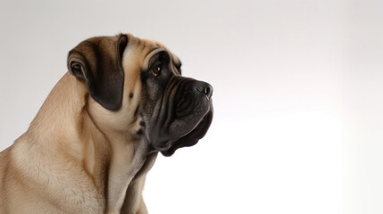 Obraz premium animal on the white Background dog English Mastiff generative ai