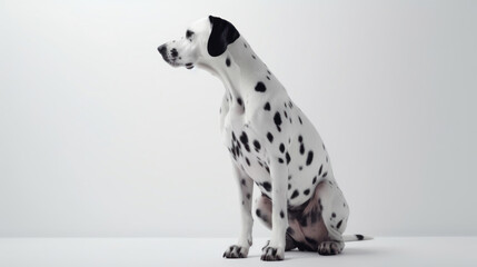 animal on the white Background dog Dalmatian generative ai